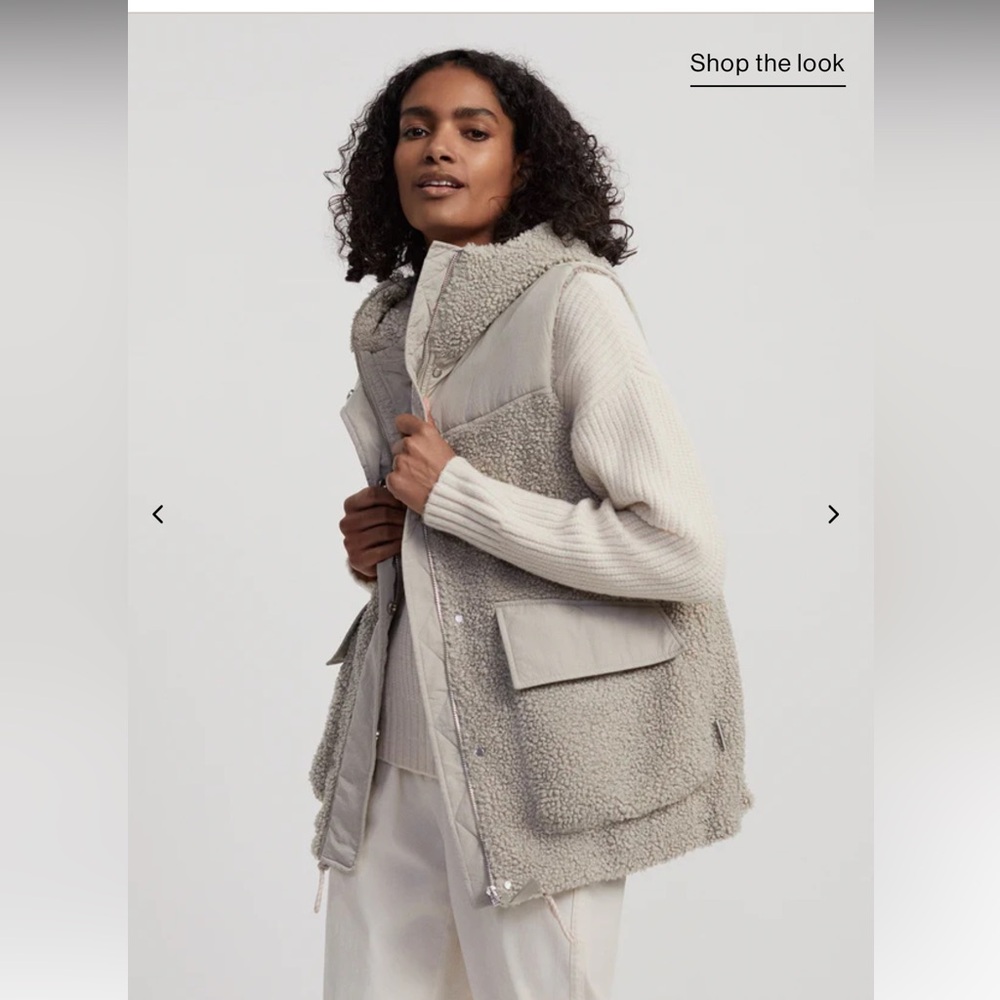 Varley Gray Sherpa Vest